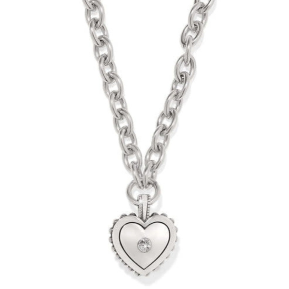 Brighton Gold & Silver Bold Heart Pendant Necklace - Picture 6 of 7